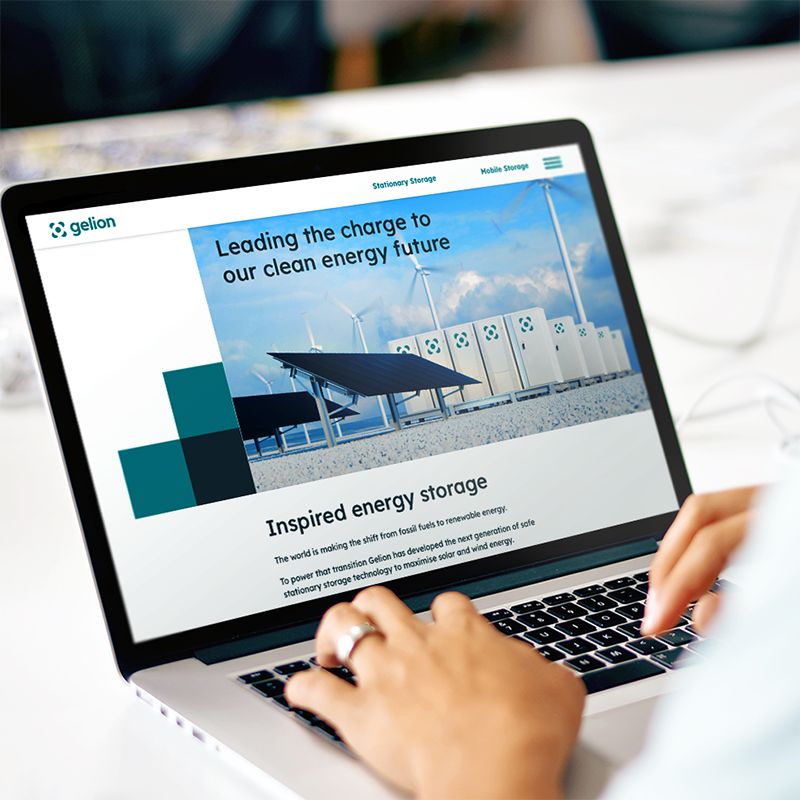 New website, new branding for Gelion | Inspired energy storage